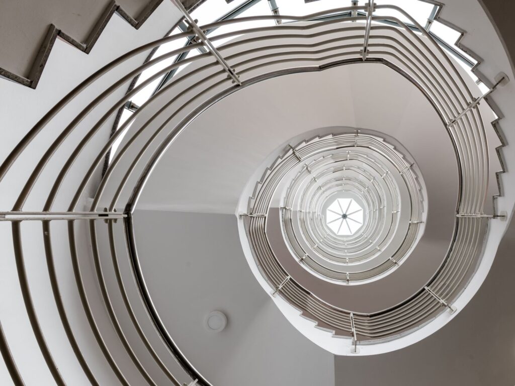 Wendeltreppe von oben